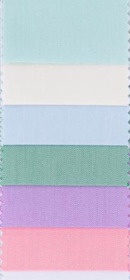 Shirting swatches in pale colours